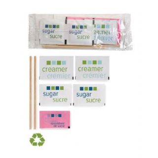 Clear Wrapped Double Condiment Package, Wood Stir Stick (500/Case)