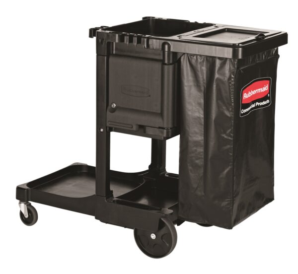 Rubbermaid Executive Janitorial Cleaning Cart Traditional, Black (Each)