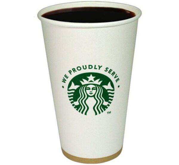 16oz. Starbucks Logo Paper Hot Cups (1000/Case)