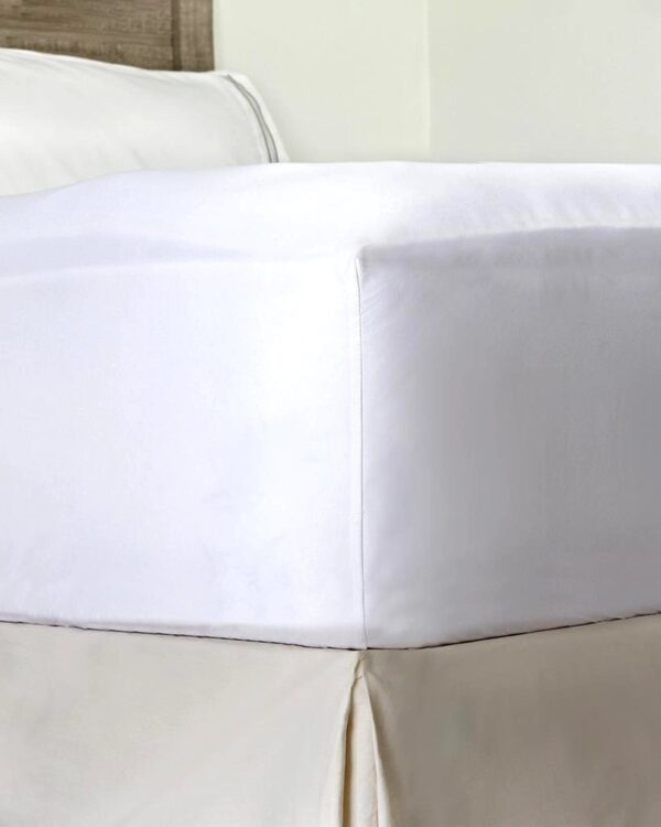 GlobalTex Fitted Sheet, Queen, White (12/Case)