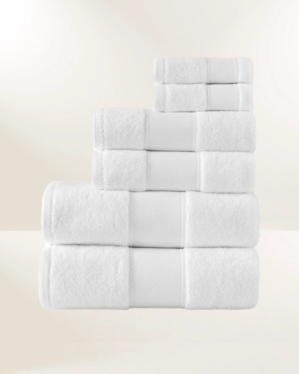 GlobalTex Lux White Bath Towel (15/Case)