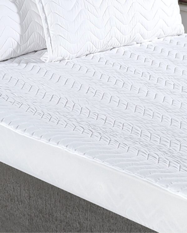 GlobalTex Mattress Protector White Fitted Style, King (6/Case)