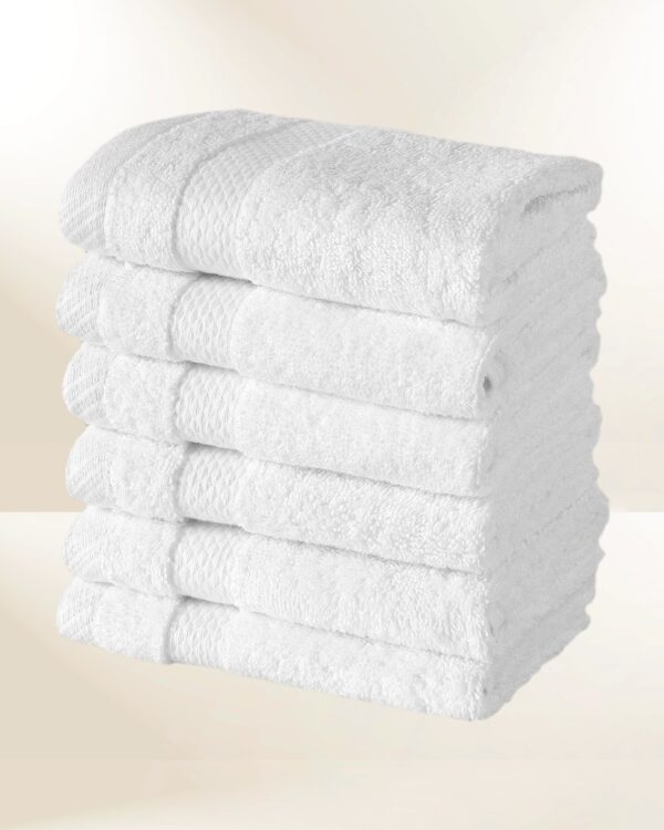 GlobalTex Sunset White Washcloth, 12" x 12" (192/Case)