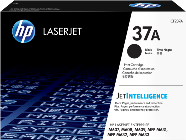 HP 37A Black Original LaserJet Toner Cartridge, CF237A (Each)