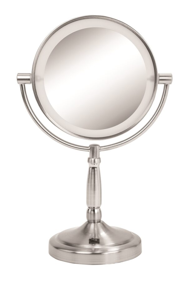 Vanity LED Make Up Mirror, 1x/5x Magnification, Nickel Finish (4/Case)