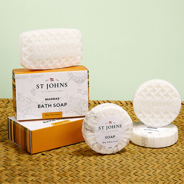 St Johns Madras 25gr Soap Pleated RSPO/MB (500/Case)