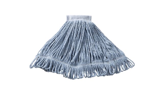 Rubbermaid 20 Ounce Super Stitch® Blend Wet Mop, 5 In. Headband, Blue Mop, White Headband (6/Case)