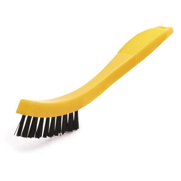 Rubbermaid 8.5 Inch Tile and Grout Scrub Brush, Plastic Bristles, Black (12/Pack)