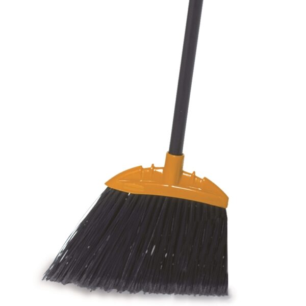Rubbermaid 56 Inch Jumbo Smooth Sweep Angle Broom, Metal Handle, Black (6/Case)