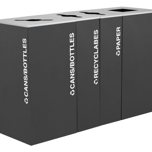 Ex-Cell Kaiser Classic Kaleidoscope 24 Gallon Trash, Recyclables, Plastics, Cans & Bottles, Paper Full Kit (Each)