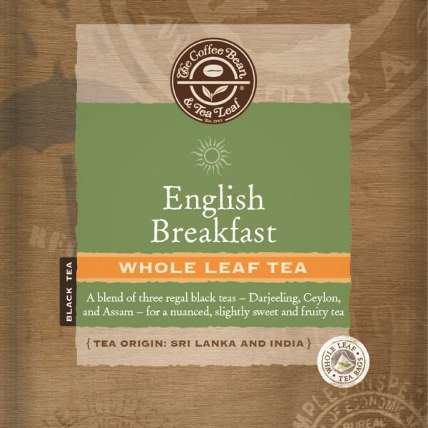 The Coffee Bean & Tea Leaf® English Breakfast Tea Bags, Regular, Trilingual (250/Case)