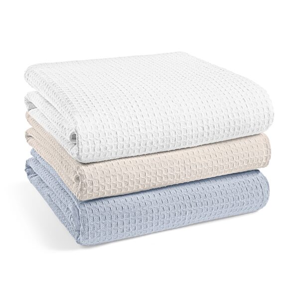 Santa Clarita Thermal Blanket, 100% Cotton, Queen 90x90, 5.1lbs, Natural (2/Case)