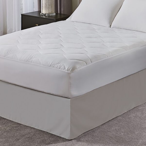 Classic Plus Mattress Pad, Quilted 4 oz, Cloth Top & Bottom, Queen 60x80, Fitted Skirt (4/Case)