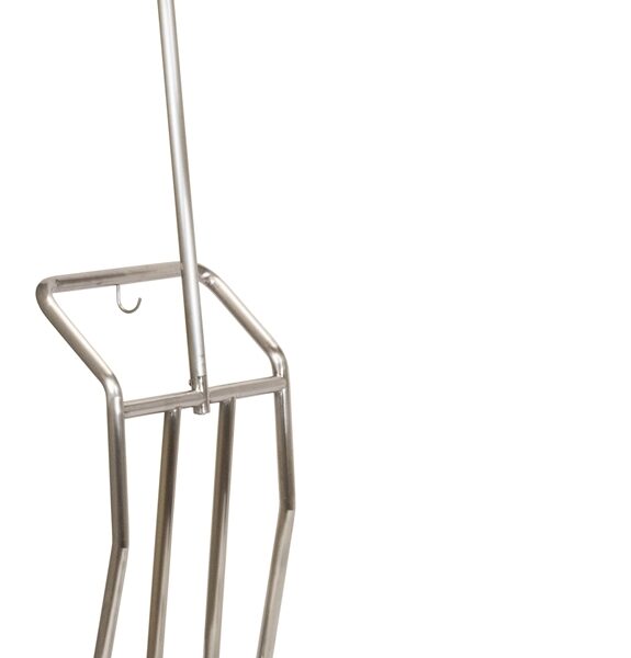 Nestable Compact Luggage Cart, Brushed Stainless Steel (Each)