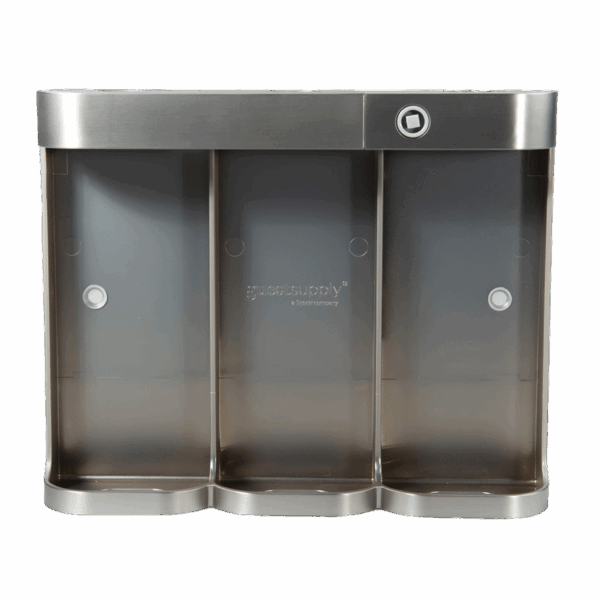 Ultralux ABS 9.6oz Triple Dispenser Bracket, Chrome Satin Finish (10/Case)