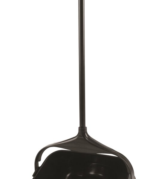 Rubbermaid Executive Series Lobby Pro Dust Pan With Long Handle, Black (6/Case)