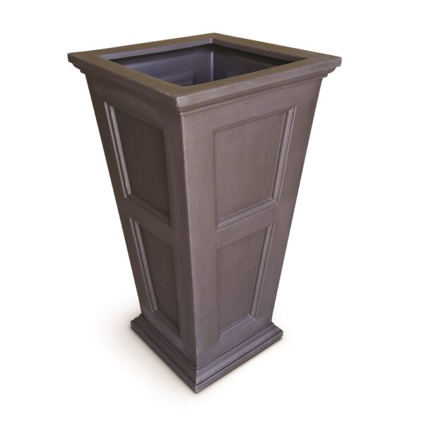 Mayne® Fairfield Tall Planter, 40" x 22" x 22", Espresso (Each)