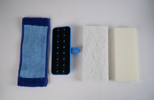 Swivel Pad Holder with Microfiber, Scrubbing and Eraser Pads (3/Case)