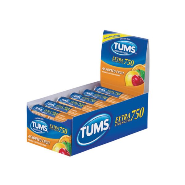 Tums Extra Strength 750 Antacid, (12/Pack)