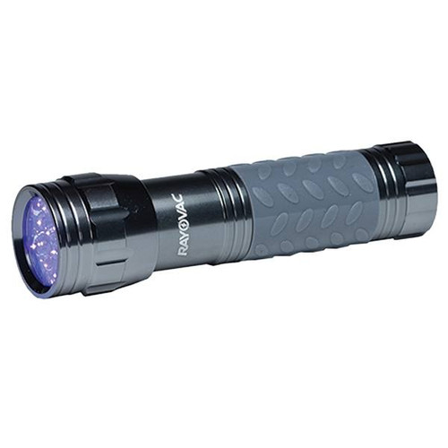 Rayovac Brite Essentials 3AAA UV Stain Detector LED Blacklight Flashlight, Black (Each)
