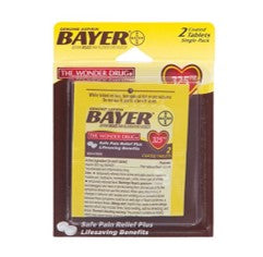 Bayer Aspirin, 2 tablets (20/Pack)