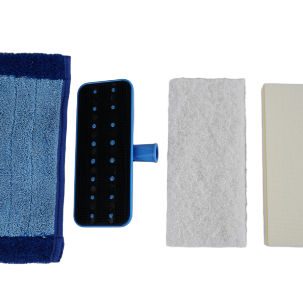 Swivel Pad Holder with Microfiber, Scrubbing and Eraser Pads (3/Case)