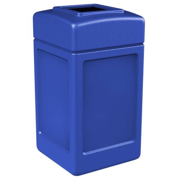 Commercial Zone Products Polytec 42 Gallon Square Waste Container, Black (Each)