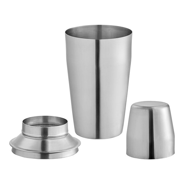Tablecraft 376 3-Piece Stainless Steel 16 oz. Bar Shaker Set (Each)