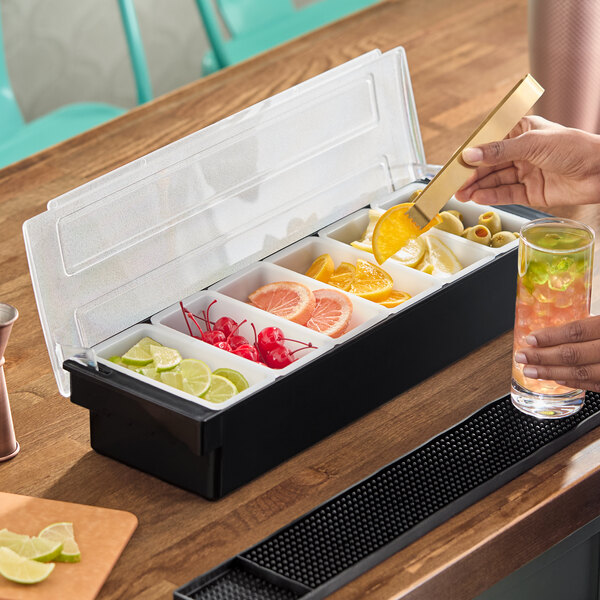 Choice 6-Compartment Condiment Bar (Each)