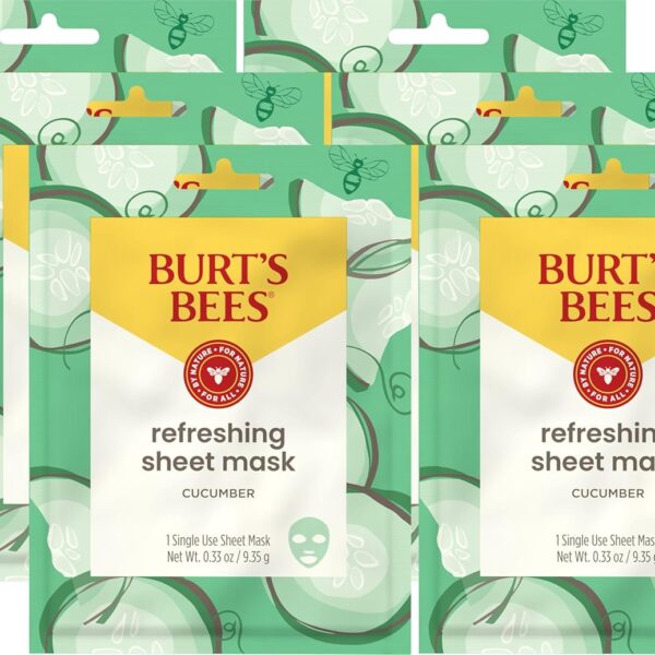 Burt's Bees Refreshing Sheet Mask, Cucumber (6/Pack)