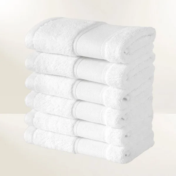 GlobalTex Lux White Washcloth (192/Case)