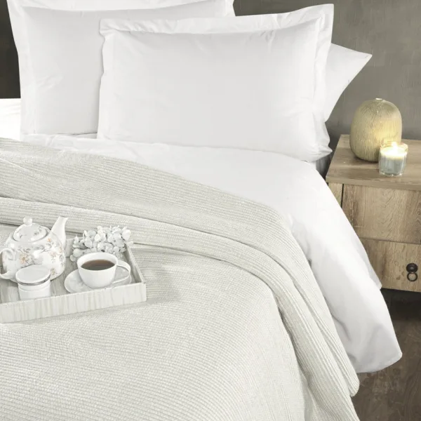 GlobalTex Sofya Cotton Blanket, Beige (5/Case)