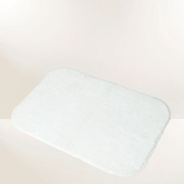 GlobalTex Luxury Plush White Bath Rug (12/Case)