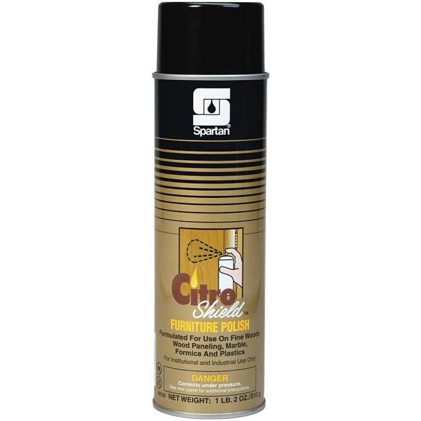Spartan Citro Shield Furniture Polish, 18 Oz, Lemon (12/Case)