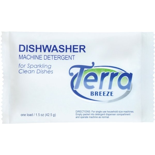 Terra Breeze 1.5oz Automatic Dishwasher Detergent Powder Packet (200/Case)